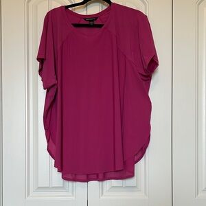 Athleta Magenta Short-Sleeve Layered Tunic